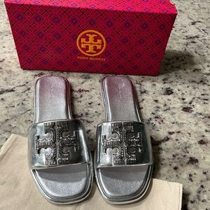 Authentic Tory Burch Leather Slides